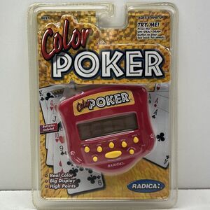 Radica Color Poker Sealed Handheld Electronic Vegas Card Travel Game